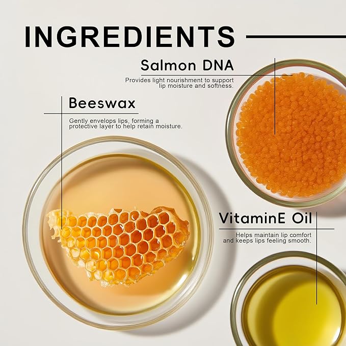 PDRN Lip Sleeping Mask with Salmon DNA & Honey,Skin Care Hydrating Lip Balm for Daily & Overnight Moisturizing, Brightening & Smoothing, 15g/0.53oz.