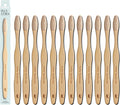 Biodegradable and Eco-Friendly Bamboo Toothbrush 12-Pack - BPA Free Soft Bristle - Dentist-Approved and All-Natural with "Hello Handsome" Etched on Handles by Plus Ultra