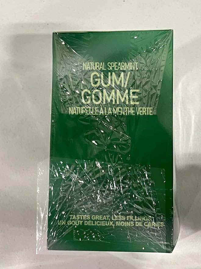 Spry On The Go Fresh Natural Xylitol Chewing Gum Dental Defense System - Aspartame-Free, Sugar-Free, Non-GMO (Spearmint, 55 Count - Pack of 12)