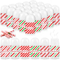 50 Pcs Christmas Lip Balm Bulk Mini Candy Cane Peppermint Flavor Lip Balms Bulk Christmas Stocking Stuffers Xmas Party Gifts Small Thank You Employee Appreciation Gifts for Women Men (Candy)