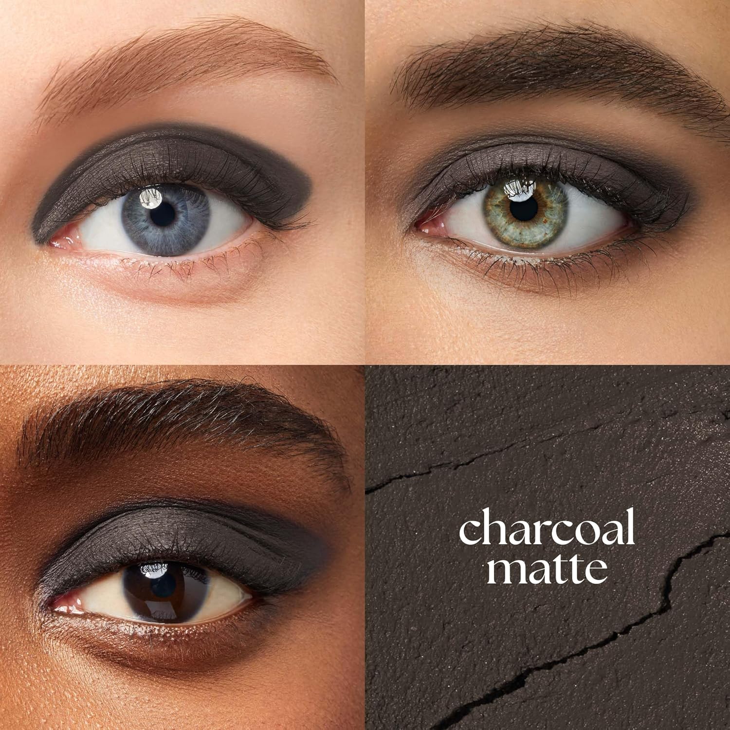 Julep Eyeshadow 101 Cream-to-Powder Waterproof Shadow Stick – Charcoal Matte – Long-Lasting, Crease-Proof, Dark Grey Matte Cream Eyeshadow with Built-in Smudger