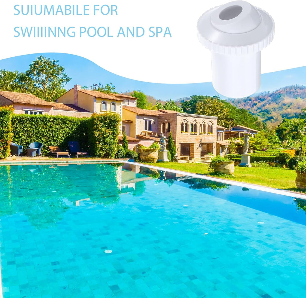 2 Pcs Pool Jet Nozzles, 3/4" Directional Flow Eyeball Inlet Jet, Swimming Pond Return Jets Replacement Parts Fittings Spa with 1-1/2 Inch MIP Thread Pool Accessories for Cleaning (2Pc 3/4" No Spiral)