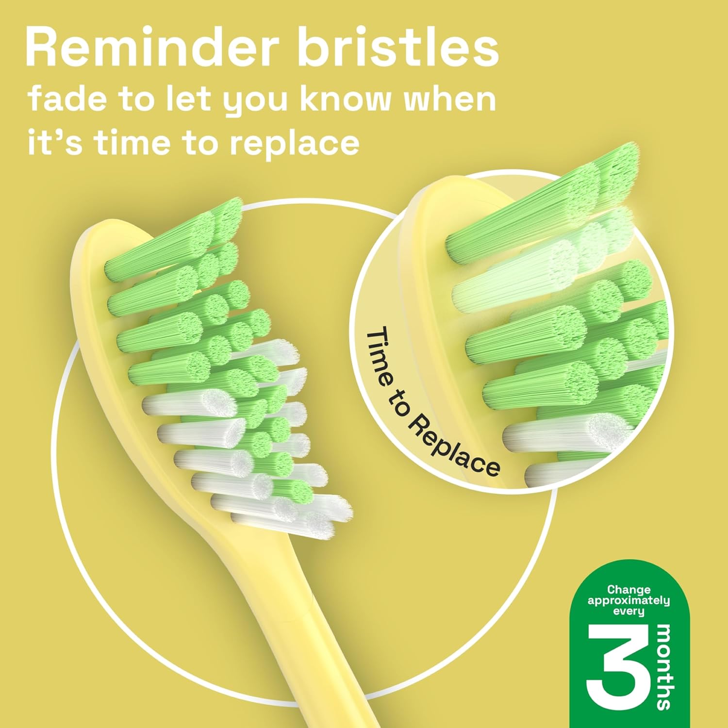Brushmo Replacement Toothbrush Heads, Compatible with Philips One for Sonicare Electric Toothbrush Handles HY1022, 4 Standard Heads with Tongue Cleaner, Soft Dupont Bristles, BM124m, Mango