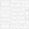 Vtopmart 25 PCS Clear Plastic Drawer Organizers Set, 4-Size Versatile Bathroom and Vanity Drawer Organizer Trays, Storage Bins for Makeup, Bedroom, Kitchen Gadgets Utensils and Office