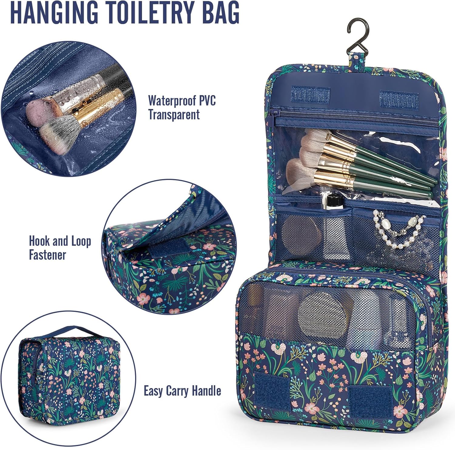 Veken 8 Set Packing Cubes for Travel Essentials, Suitcase Organizer Bags in 4 Sizes, Carry-On Luggage Accessories with Large Laundry & Hanging Toiletry Bag, Must-Have for Airplane, Road Trip & Camping