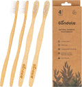 Gondola Organic Bamboo Toothbrushes (Adults - 4 Count (Pack of 1))