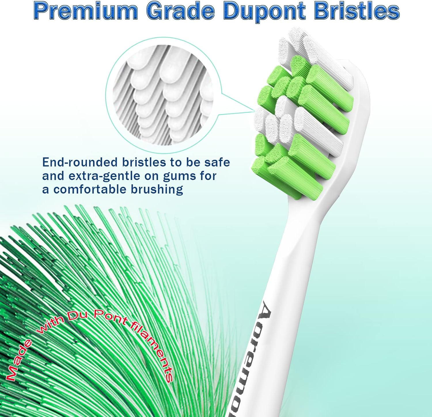 Aoremon Replacement Heads for Sonicare Philips Toothbrush: Compatible with Sonicare DiamondClean HX6063/65, 2 Series Hx9023/65 and Other Click on Electric Toothbrush
