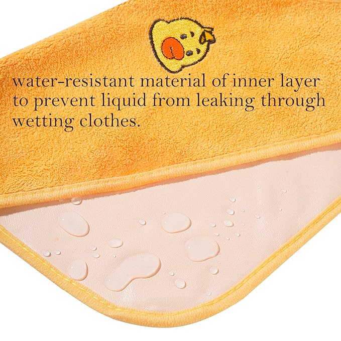 3 Pack Bibs for Baby Girls or Boys, Toddler Bibs for Feeding Teething Drooling, The Size 16 "x20 Face Towel Multifunctional for 3-6 Years kids