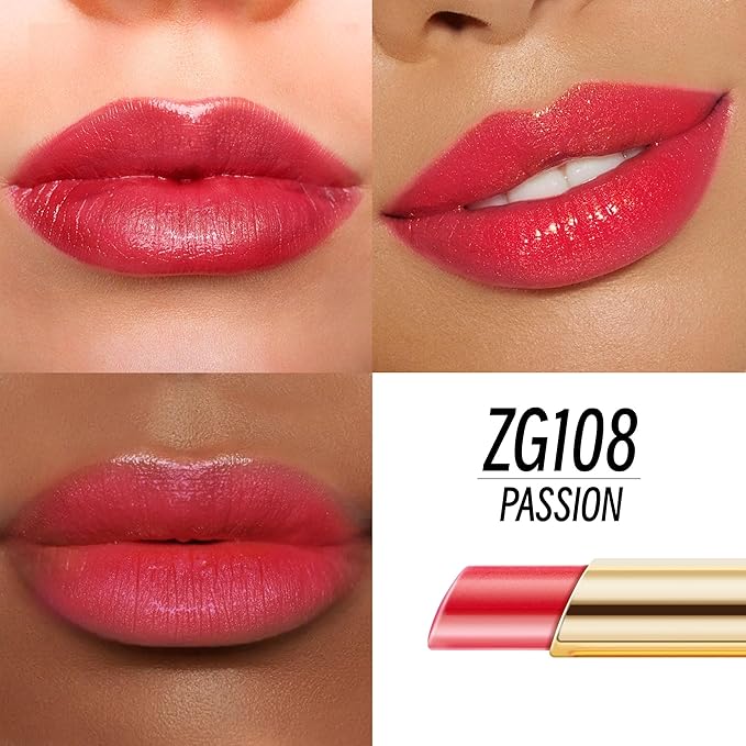 Red Mulberry Nude Lipstick Set for Women Shimmer Tinted Lip Balm Hydrating Moisturizing Lip Gloss Cruelty Free Lip Makeup, DM108/109/118