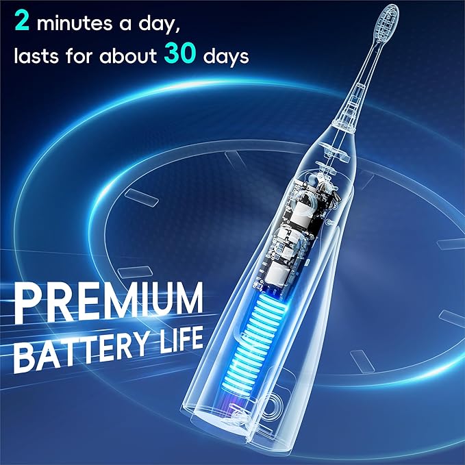 Electric Toothbrush with Water Flosser, 3 Sonic Modes, 5 Flossing Speeds with 3 Brushes + 1 Nozzle, Portable Flossing Toothbrush Combo for Adults Teeth Cleaning Kit for Plaque Removal,White