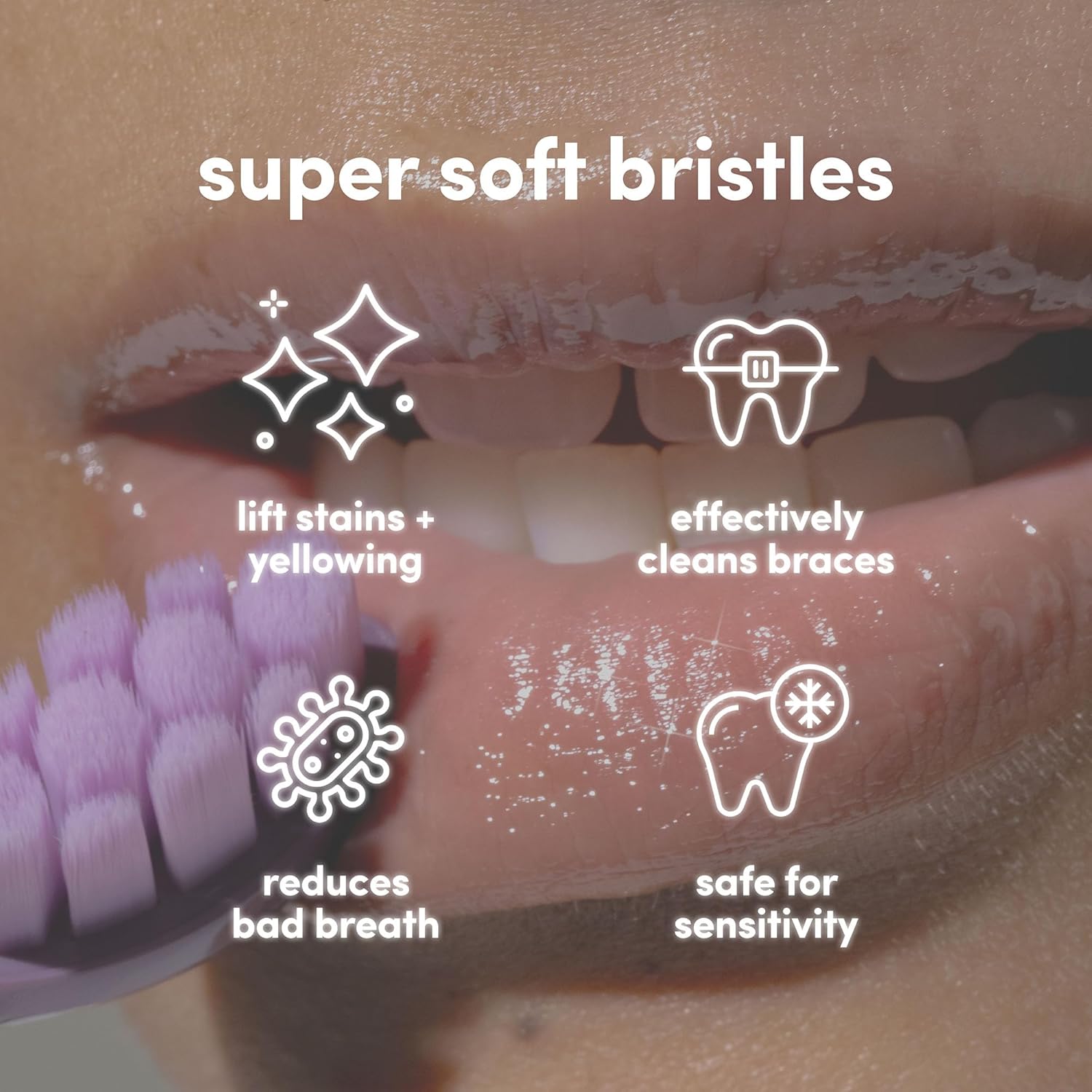 ARU Sonic Toothbrush Starter Kit with Customizable Modes and 2 Minute Timer, ADA-Approved Electric Toothbrush for Adults, Soft Toothbrush for Gums, 45+ Days Battery, Travel Case, Amethyst Purple