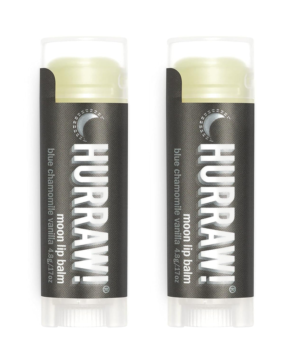 Hurraw! Moon Night Treatment (Blue Chamomile, Vanilla) Lip Balm, 2 Pack: Organic, Certified Vegan, Cruelty and Gluten Free. Non-GMO, 100% Natural Ingredients. Bee, Shea, Soy and Palm Free. Made in USA