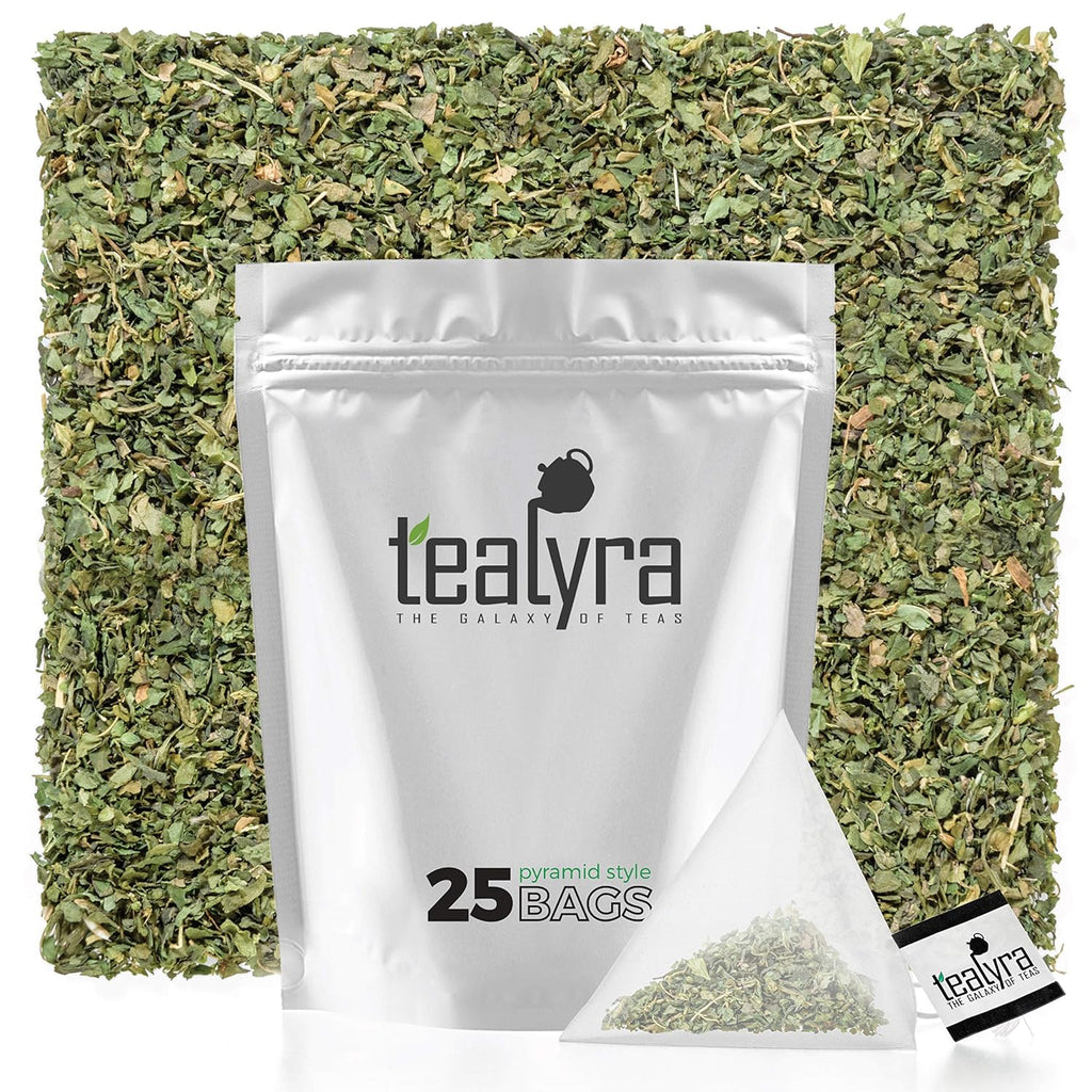 Tealyra - Lullaby - 25 Bags - Nettle - Hemp Leaves - Peppermint - Calming and Relaxing Herbal Loose Leaf Tea - Caffeine-Free - 25 Sachets