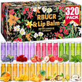 320 Pcs Lip Balm Bulk, 12 Flavored Pack of Lip Balms Natural Lip Balms Pack, Moisturising Organic Lip Balm Set for Cracked Lips, Bulk Gifts Stocking Stuffers Party Favors(4.2g/0.15oz)