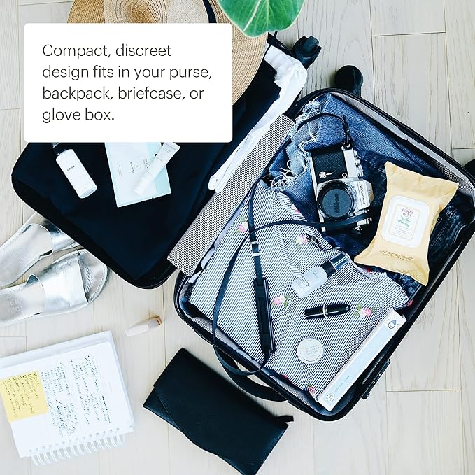 Brondell GoSpa Advanced Portable Bidet for Travel–Pop-Up Nozzle System –High-Quality Compact Bidet with Discreet Travel Bag for Convenient Storage–400mL, Blue