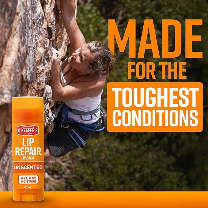 O'Keeffe's Lip Repair Unscented Lip Balm for Dry, Cracked Lips - Stick (1 Pack) - Moisturizer for Very Dry Lips