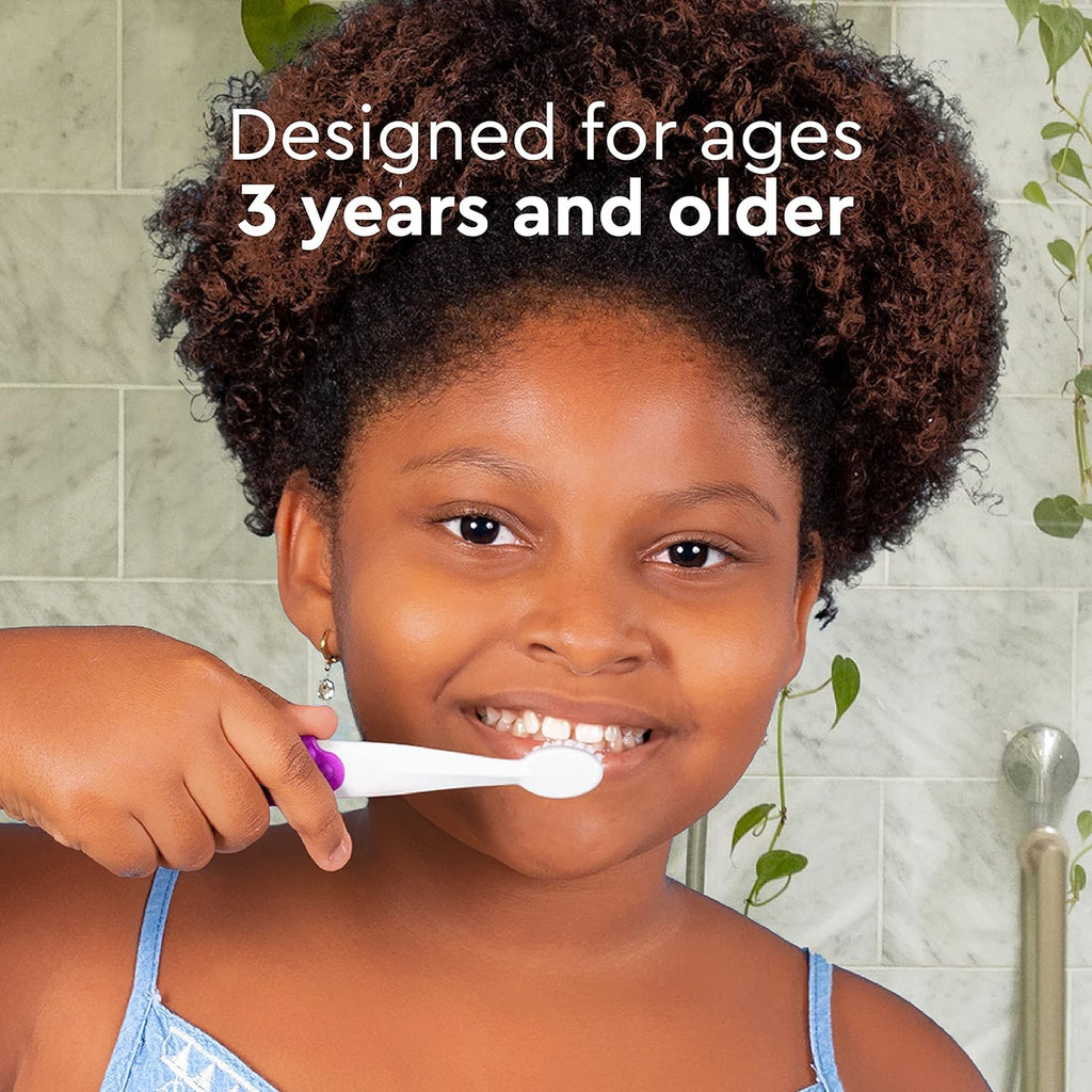 RADIUS Totz Plus Brush Kids Toothbrush Silky Soft BPA Free ADA Accepted Designed for Delicate Teeth & Gums for Children 3 Years & Up - MintCoolGrey - Pack of 1