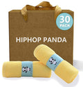 HIPHOP PANDA Baby Washcloths, Rayon Made from Bamboo - 2 Layer Ultra Soft Absorbent Newborn Bath Face Towel - Reusable Baby Wipes for Delicate Skin - Yellow, 30 Pack