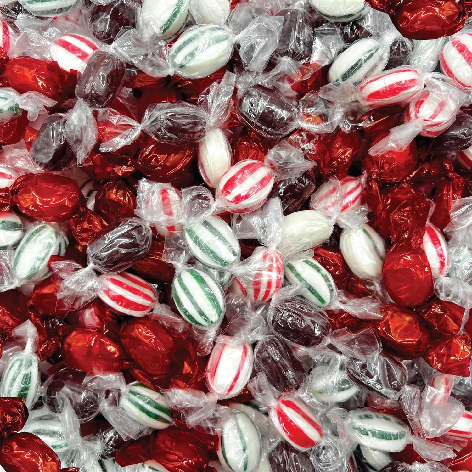 Hard Candy Assortment - 2 Pound Bulk Pack (About 180 Count) - Root Beer Barrels, Cinnamon, Peppermint, Spearmint
