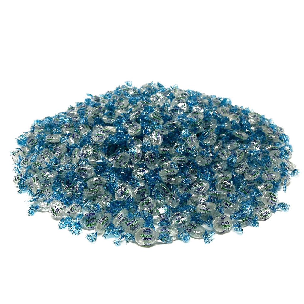 Holiday Crystal Clear Mints - 10 lbs - Clear Refreshing and Elegant After Dinner Mint Hard Candies - Bulk American Vintage Candy Assortment - Individually Wrapped, 160 oz.