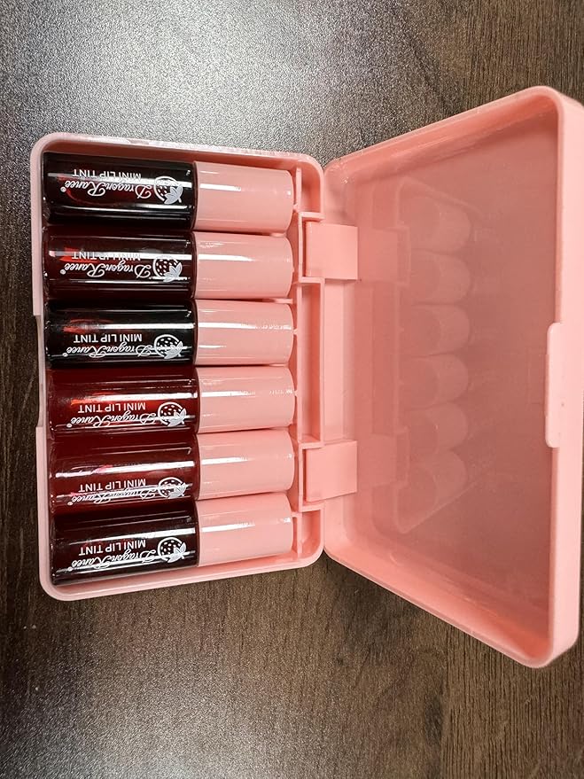 Eakroo 6 Colors Lip Tint Stain Mini Liquid Lipstick, Lip Gloss for Women, Blush for Cheeks, Lip Stain Long Lasting Waterproof, Lip Makeup, Cute Stuff, Non-Stick Cup, High Pigment, Vivid Color