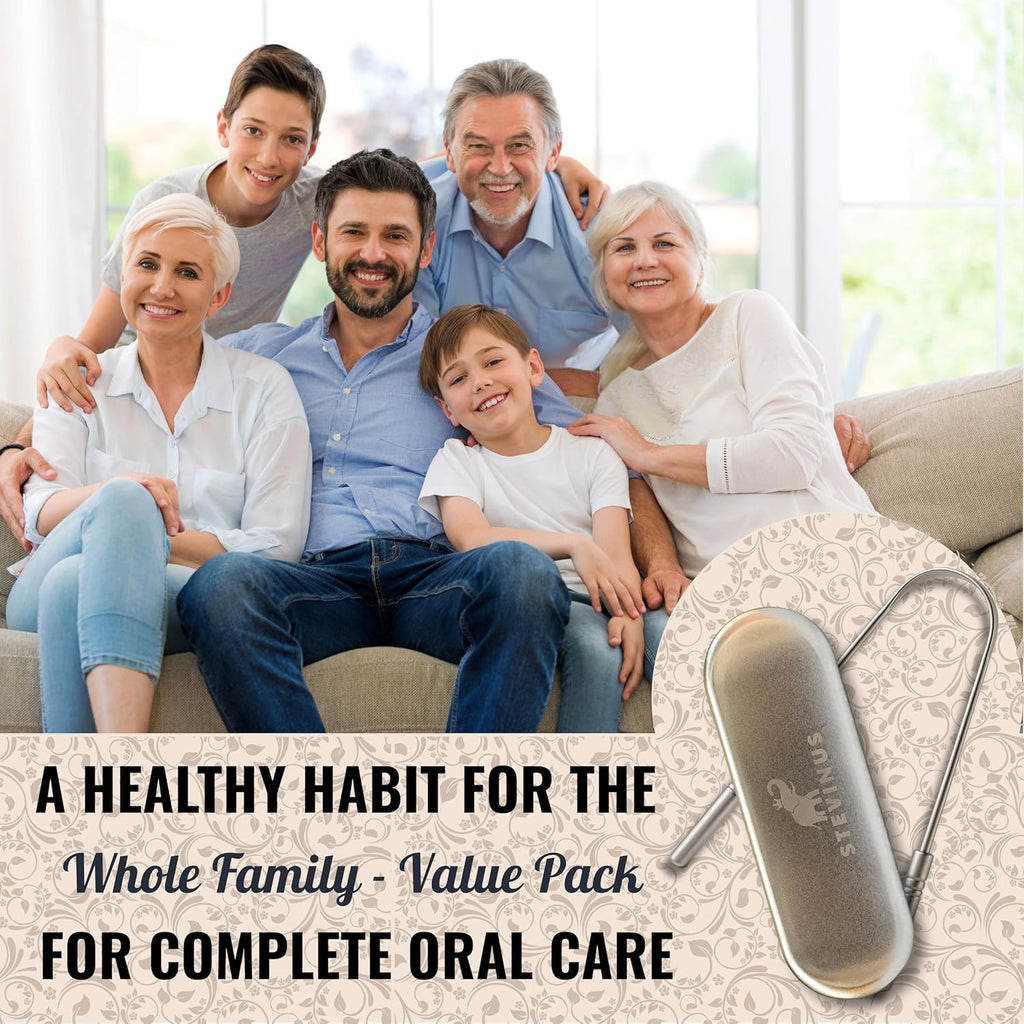 Tongue Scraper, 100% Stainless Steel Tongue scraper for Adults And Kids, Professional Tongue Cleaner for Oral Care, Improve Bad Breath and Hygiene (2 scraper with 1 travel case)