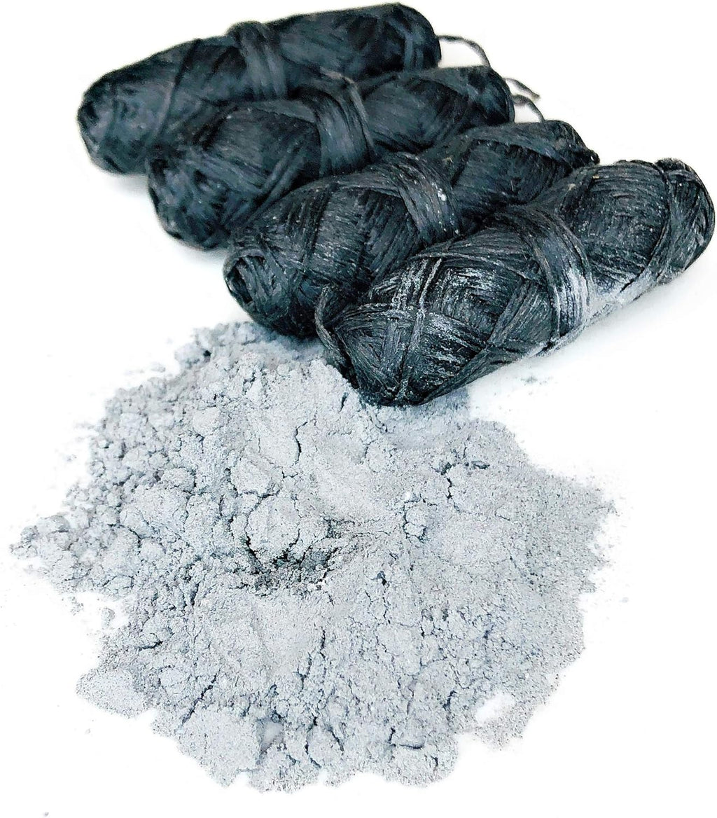 Vegan Biodegradable Bamboo Charcoal Dental Floss Refill Refill | Natural Candelilla Wax | 30M x4 | Peppermint Essential Oil | Eco Friendly Zero Waste Oral Care | 4 Pack