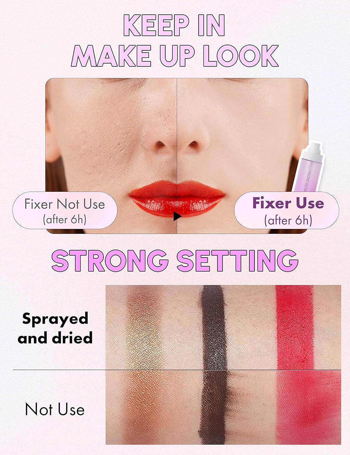 SELF BEAUTY Glow Makeup Setting Spray | Hydrating + Illuminating Makeup Setting Spray | Dewy Finish | Long-Lasting Makeup Fixing | Microfine Mist Spray | 3.38fl.oz, 100ml