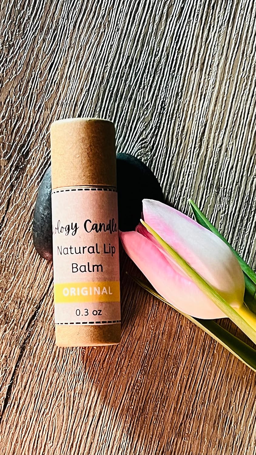 Handmade Natural Lip Balm Set of 5- Original, Mint, Cocoa, Lavender, Grapefruit - 5 Pack