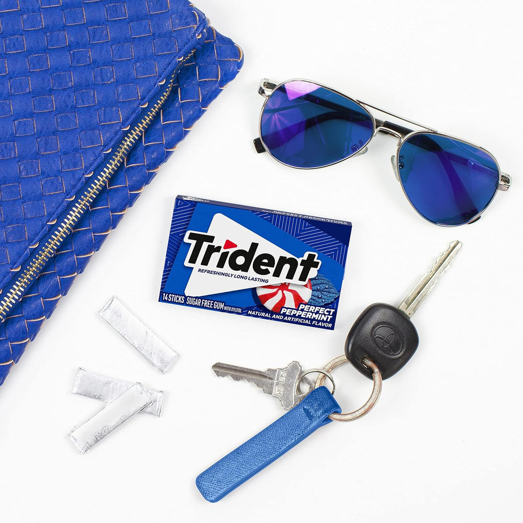 Trident Perfect Peppermint Sugar-Free Chewing Gum, 12 Packs of 14 Pieces (168 Total Pieces)