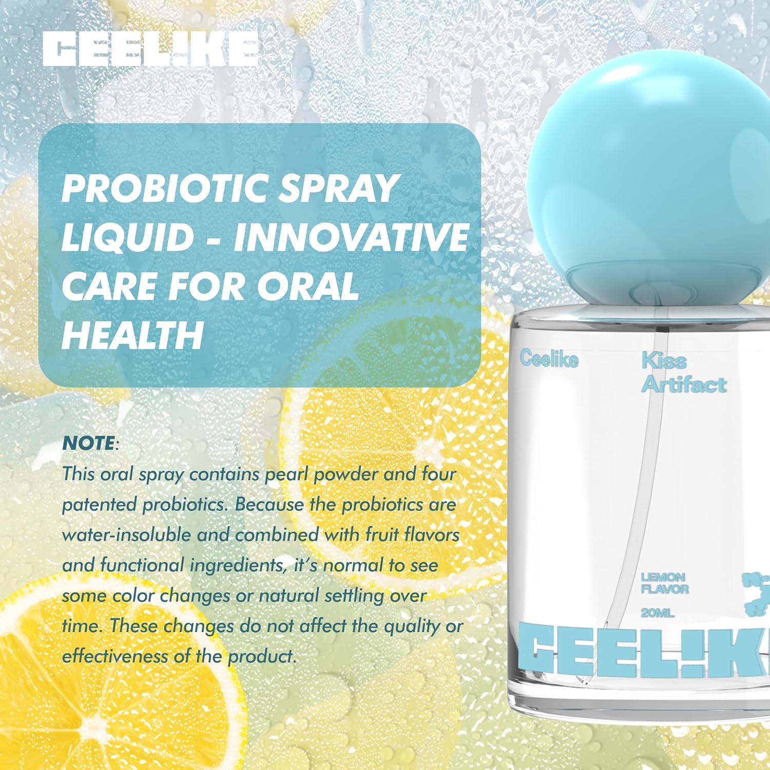 Oral Spray – Fresh Breath, Dual Cooling Experience & Convenient On-The-Go Design – Perfect for Freshening Breath Anywhere, Anytime (Lemon, 1 Count)