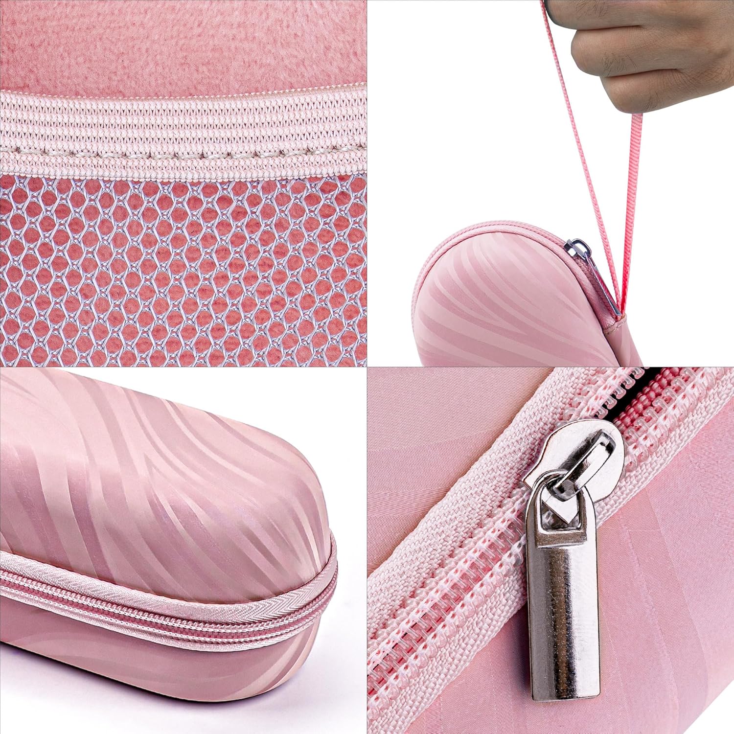 Electric Toothbrush Case, Carrier Bag for Travelling, Portable Toothbrush Carrying Case Holder Compatible with AquaSonic, Sumkyle, Oral-B iO Series, Philips Sonicare. (Pink)
