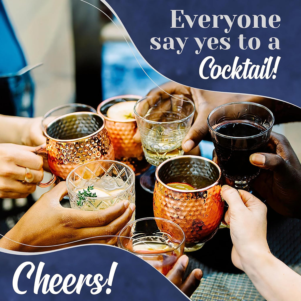 Moscow Mule Mugs Set of 48 (19OZ) | Food Safe |Stainless Steel Mug w/New Thumb Rest | Tarnish-Resistant Steel Interior