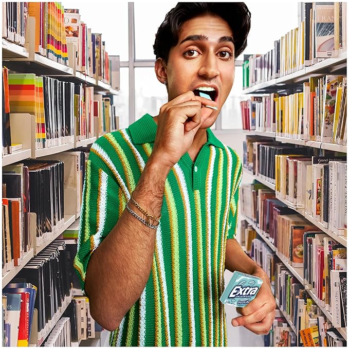 Extra Gum Smooth Mint Sugarfree Gum Bulk, Individually Wrapped, Perfect for Fresh Breath at School, Work, and Travel, 15 Count, Pack of 10