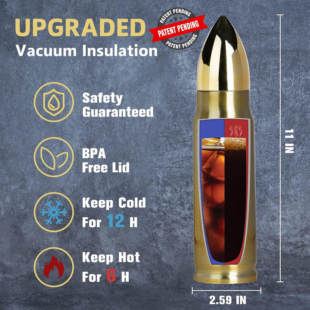 White Elephant Gift for Men Dad Him - 17oz Cool Stainless Steel Tumbler - Unique Christmas Day Hunting Birthday Xmas Mens Gifts for Him Boyfriend Husband - Stocking Stuffers Cup Mug Gifts for Men