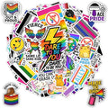 100 Pcs Rainbow Flag Pride Stickers Mixed, Stuff Vinyl Sticker Waterproof Decal Decore Laptop Water Bottle Scrapbook Hard Hat Funny Gift for Men Boy Birthday Christmas