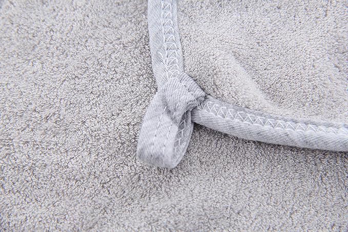 HIPHOP PANDA Baby Washcloths, Rayon Made from Bamboo - 2 Layer Ultra Soft Absorbent Newborn Bath Face Towel - Reusable Baby Wipes for Delicate Skin - Grey, 6 Pack