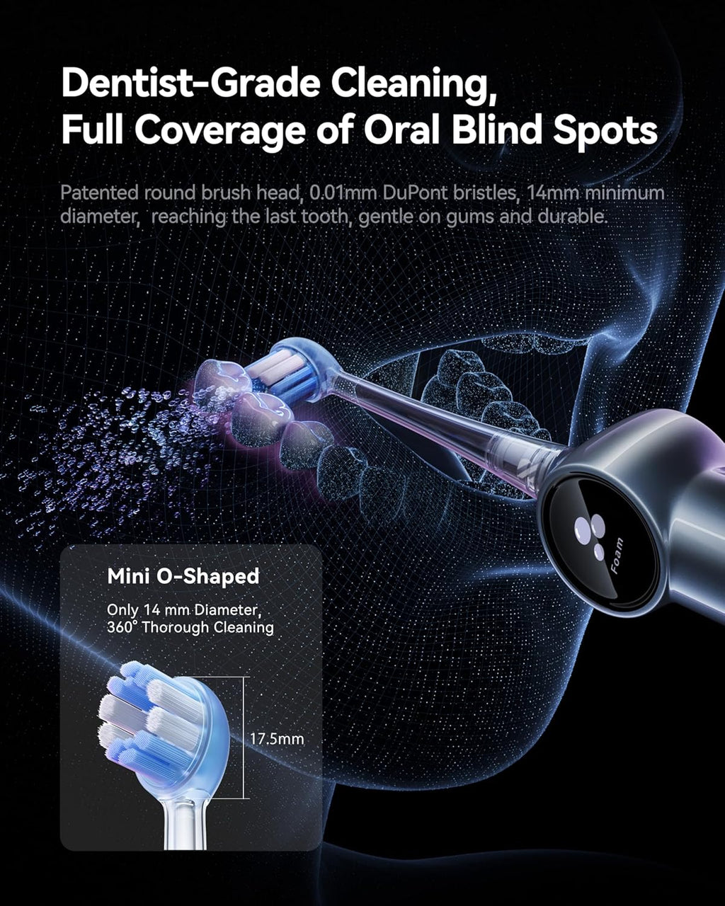 RANVOO AirJet II [Upgraded Jet Clean] Sonic Electric Toothbrush, 100% Plaque Removal, White for Adult Protect Gum Orthodontic Teeth Clean Rechargeable Gift with 3 Pro Brush Heads, Ivory White