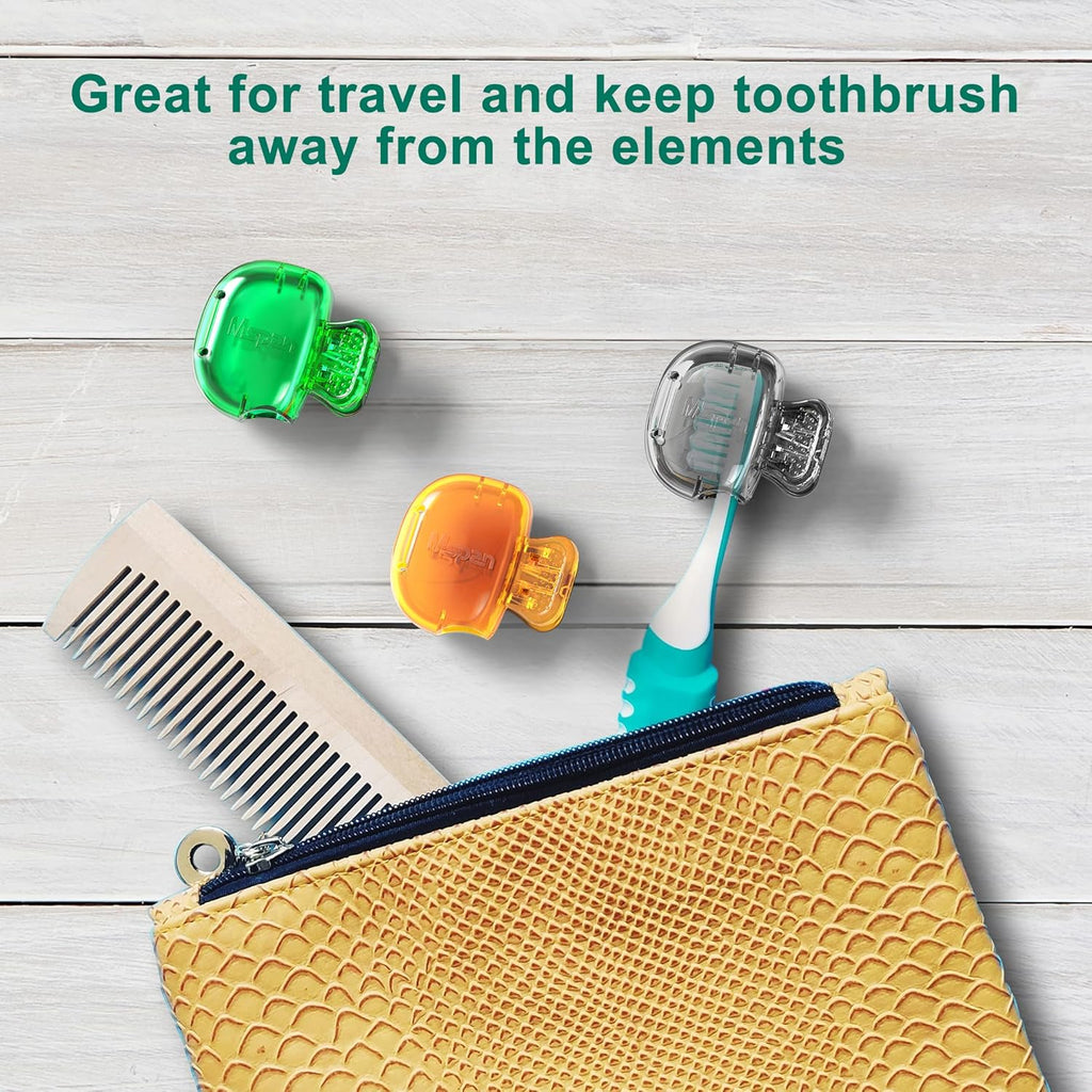 Mspan Electric Toothbrush Cover Cap: Brush Head Protector Cute Plastic Clip Pod - Toothbrush Travel Case for Traveling & Home - 4 Packs