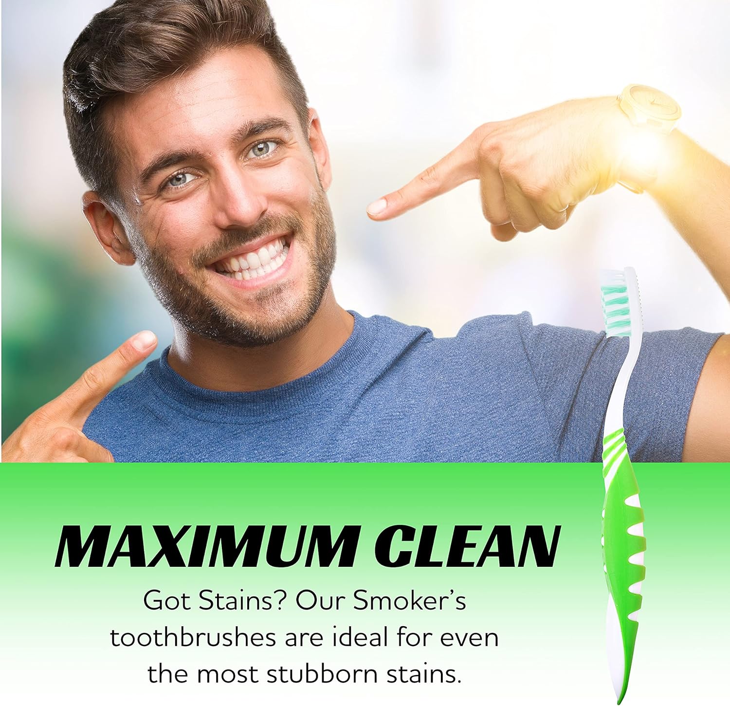 Extra Firm Toothbrush, Hard Bristle Toothbrush Set for Adults or Smokers Travel Kit, Multicolor Denture Brush, Large Head, Manual Travel Toothbrush Hard Bristles