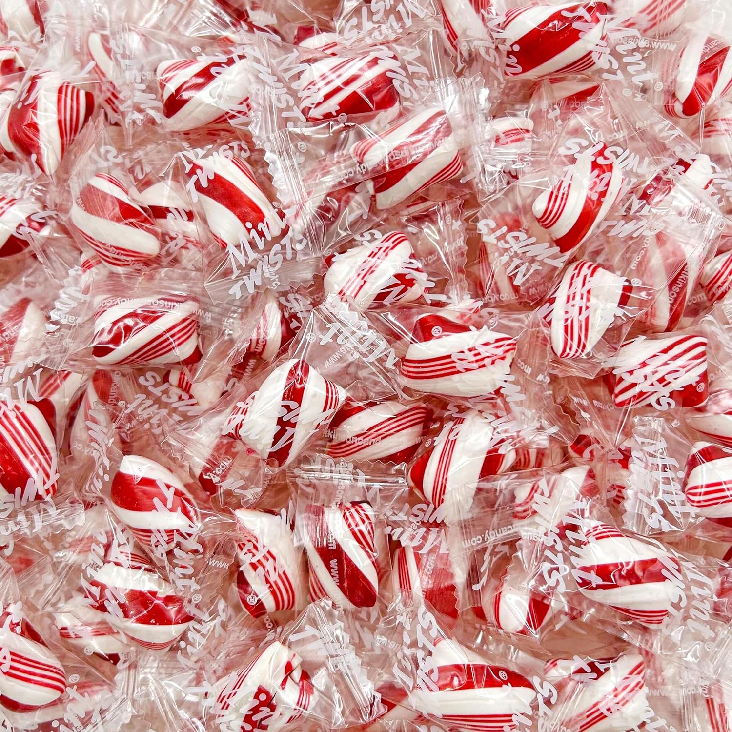 Peppermint Twists Hard Candy | 1 Pound Bag | Individually Wrapped Refreshing Mints