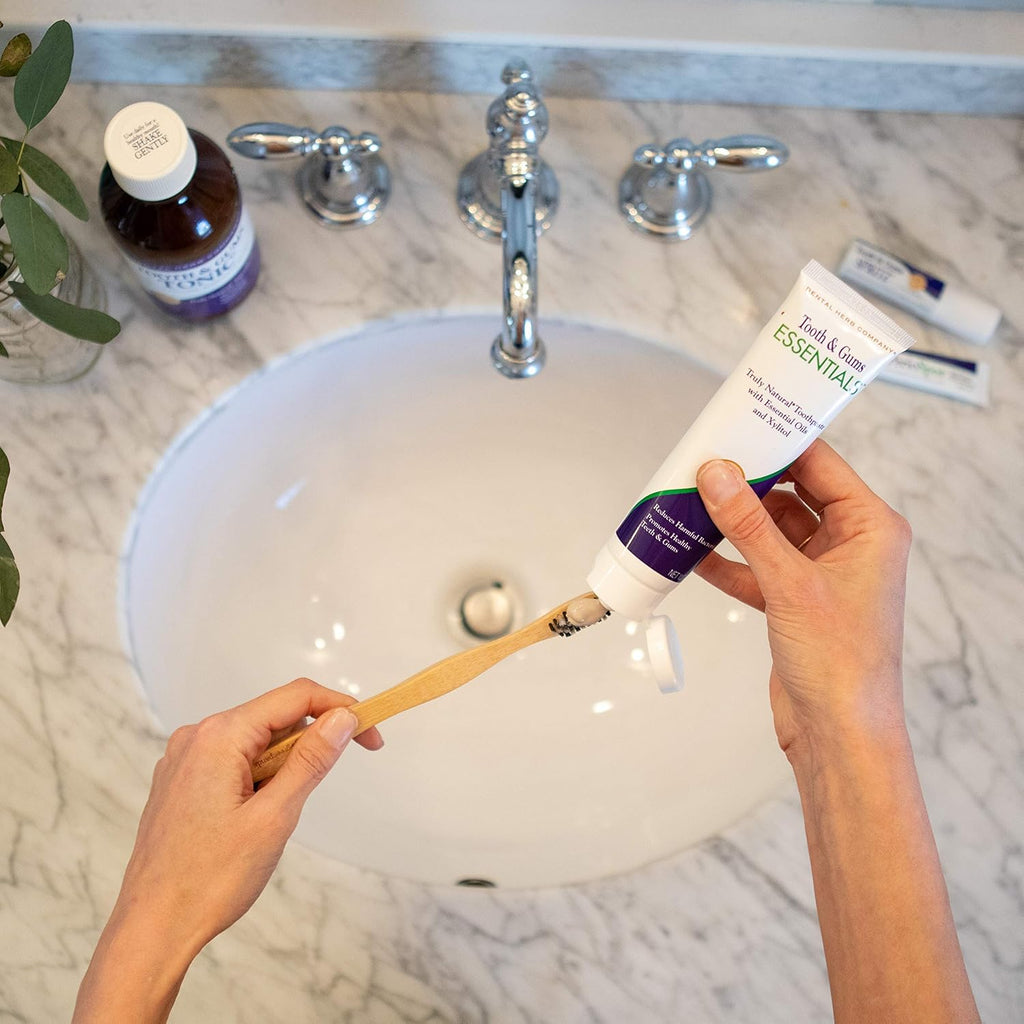 Healthy Gums Starter Kit – Tooth & Gums Tonic (18 oz) + Essentials Toothpaste | Fluoride-Free, Alcohol-Free, Vegan, Plant-Powered Oral Care by Dental Herb Company