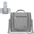 PAVILIA Extra Large Toiletry Bag Travel Bag for Women Men, Hanging Cosmetic Organizer, Water Resistant Makeup Bag for Accessories Toiletries, Travel Essentials Kit (Grey)
