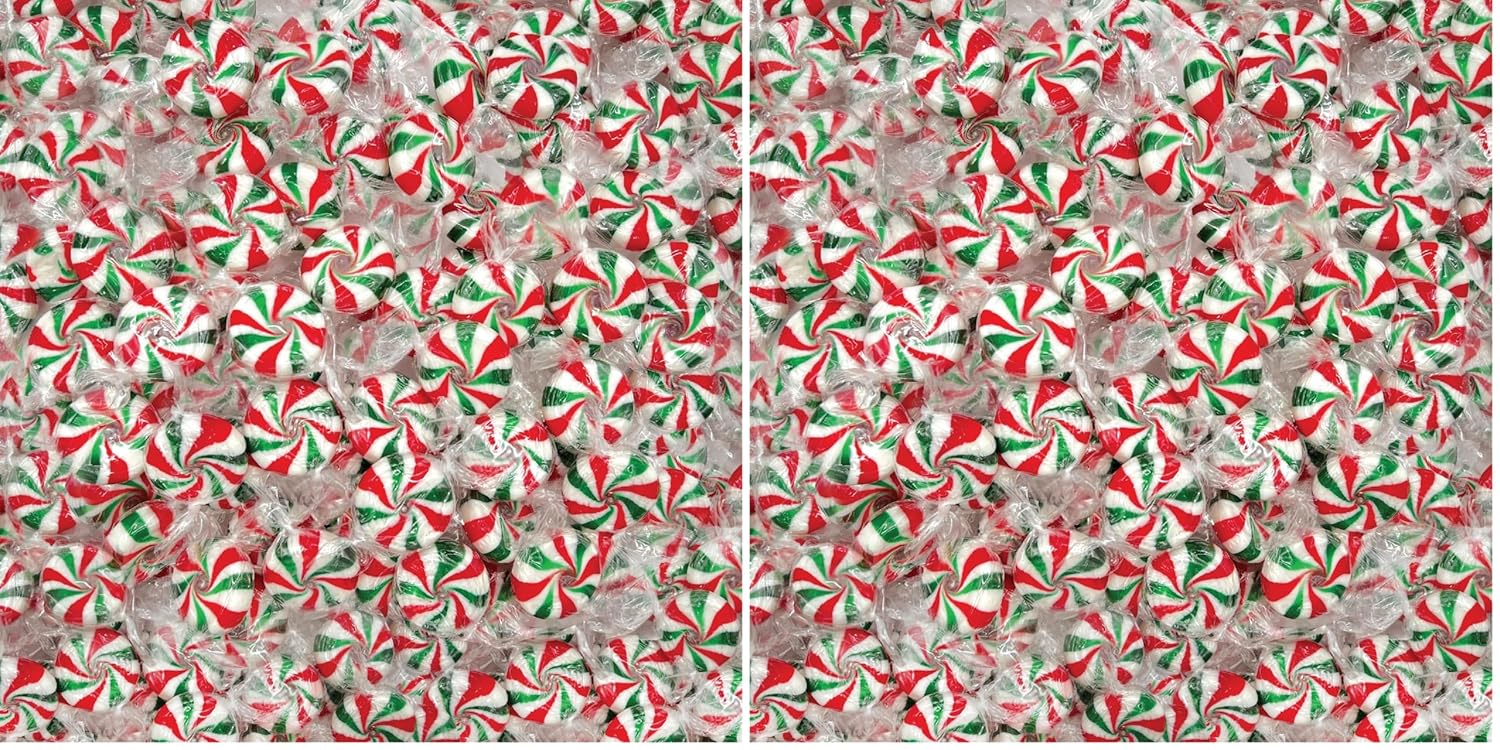 Starlight Mints - 2 Pound Pack (About 150 Count) - Peppermint Candy - Pinwheel Bulk Mints Individually Wrapped - Mint Candy for Office Bowls, Parties and Events (Pack of 2)
