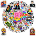 100 Pcs Rainbow Stickers Mixed Sticker Funny Pride Stuff Vinyl Waterproof Decals Decorations Laptop Water Bottle Scrapbook Hard Hat Gift for Men Boy Birthday Christmas