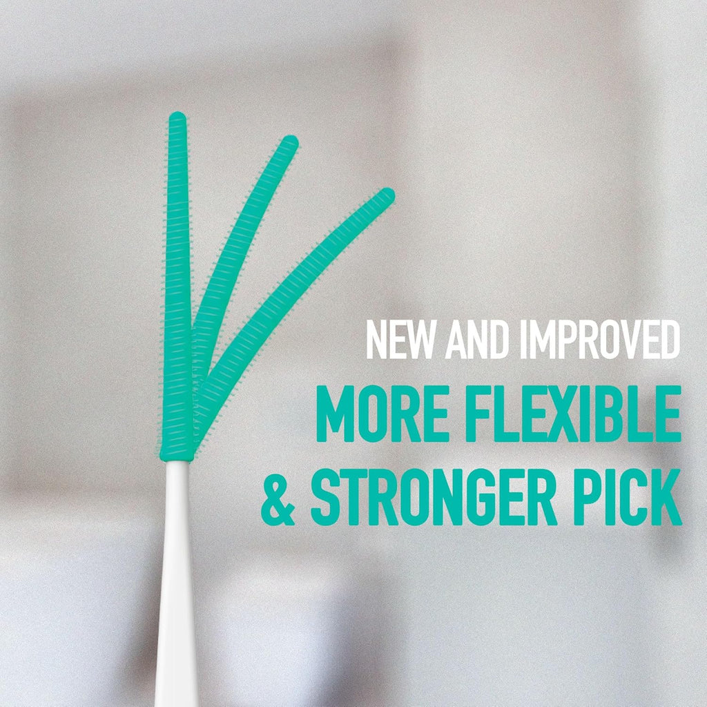 Dr. Emma Dental Picks Narrow Space Mint Soft Rubberized Tooth Picks Tight Floss Pick Easy to Use Brush Picks for Teeth Cleaning and Gum Health 100Ct/Pack, 2 Pack(200Ct)