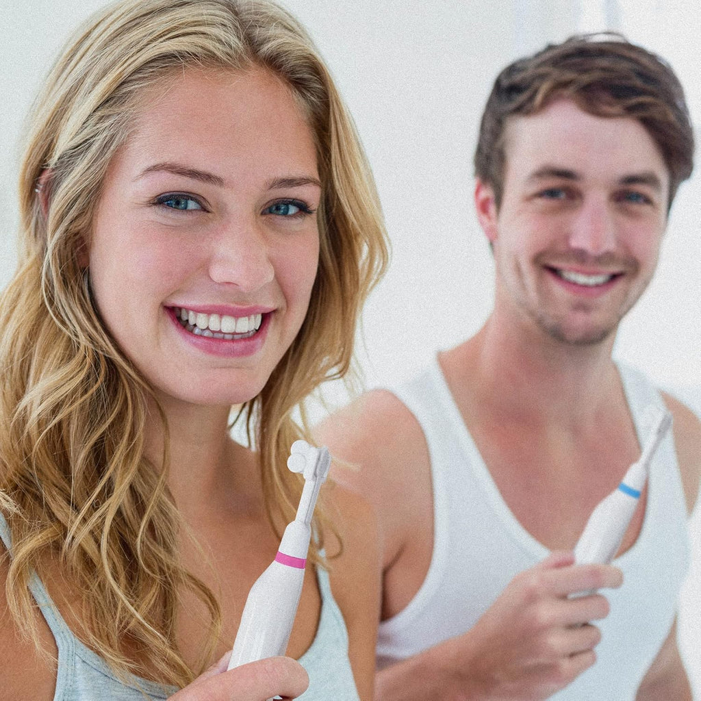 Triple Bristle Duo | 2 Sonic Toothbrushes with Dual Charging Station | Patented 3 Head Design | 31,000 VPM Electric Toothbrush Set | for Adults, Families & Couples | Triple Bristle Duo + Oral Kit