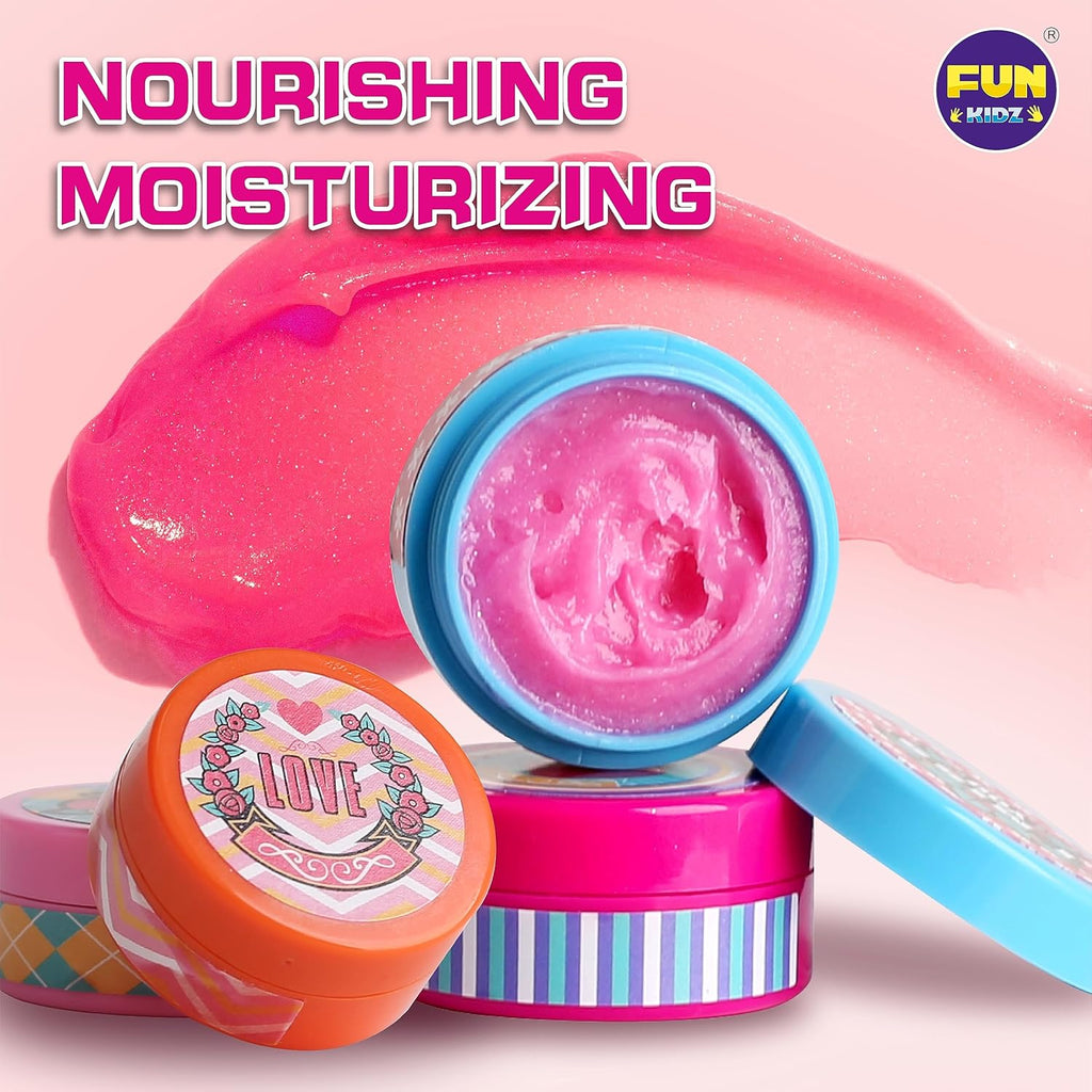 All Natural Lip Balm Kit For Girls, FunKidz Lip Gloss Making Kit For Kids Ages 8-10, 10-12 Girls Gift Makeup Science Lab