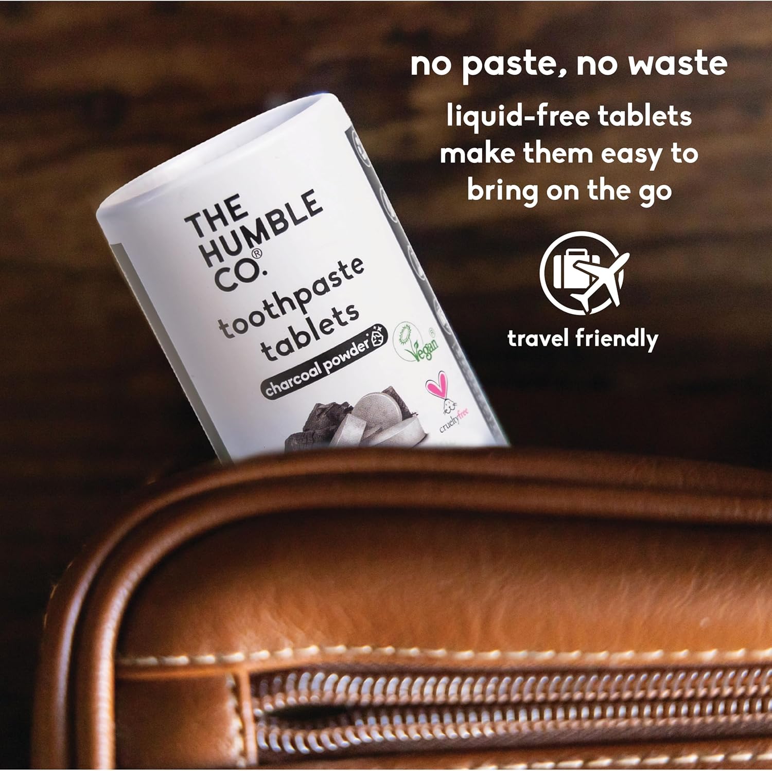 The Humble Co. Charcoal Powder Toothpaste Tablets Fluoride-Free, 3pk - Anticavity, Fluoride Free Toothpaste Dental Tablets with Natural Ingredients, Dentist Developed Formula (Charcoal, 3 Pk)