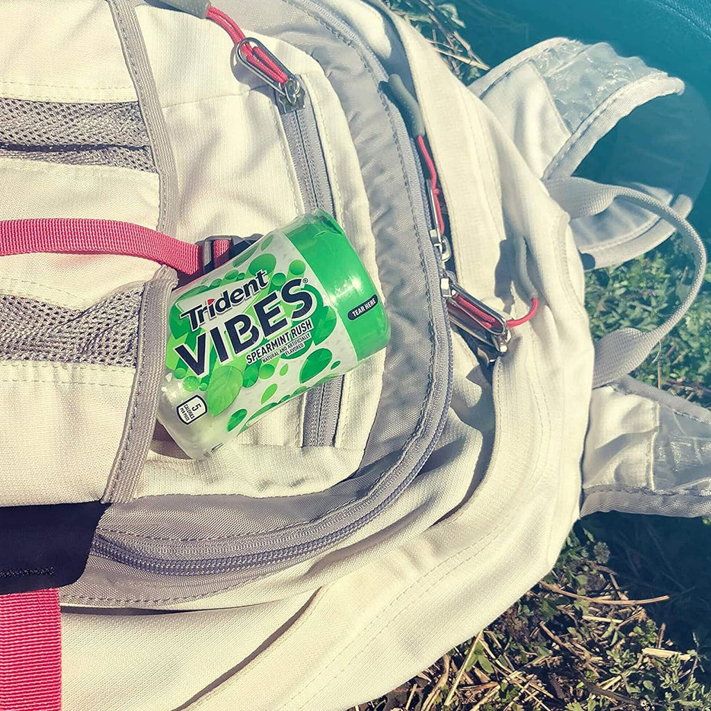 Trident Vibes Spearmint Rush Sugar-Free Chewing Gum, 4 Bottles of 40 Pieces (160 Total Pieces)
